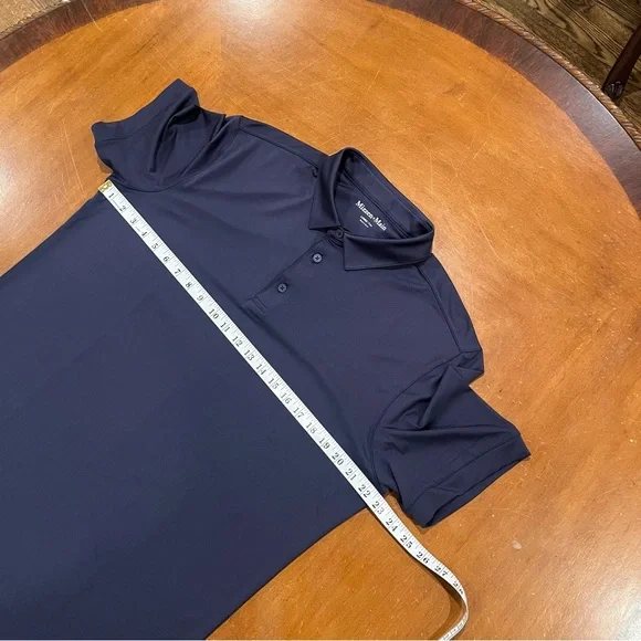 Mizzen + Main Men’s Versa Short-Sleeve Performance Polo Navy Large Trim Golf - Picture 15 of 16